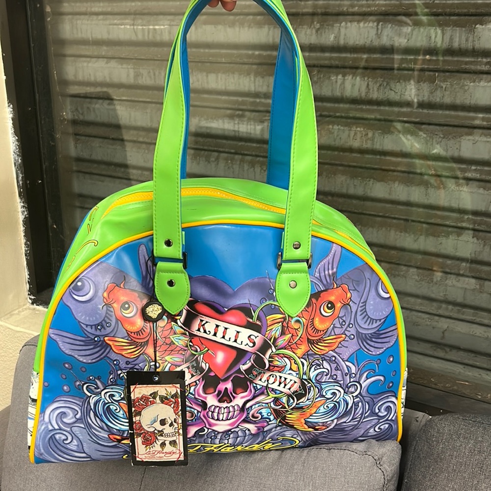 Ed Hardy mermaid Bowler Bag